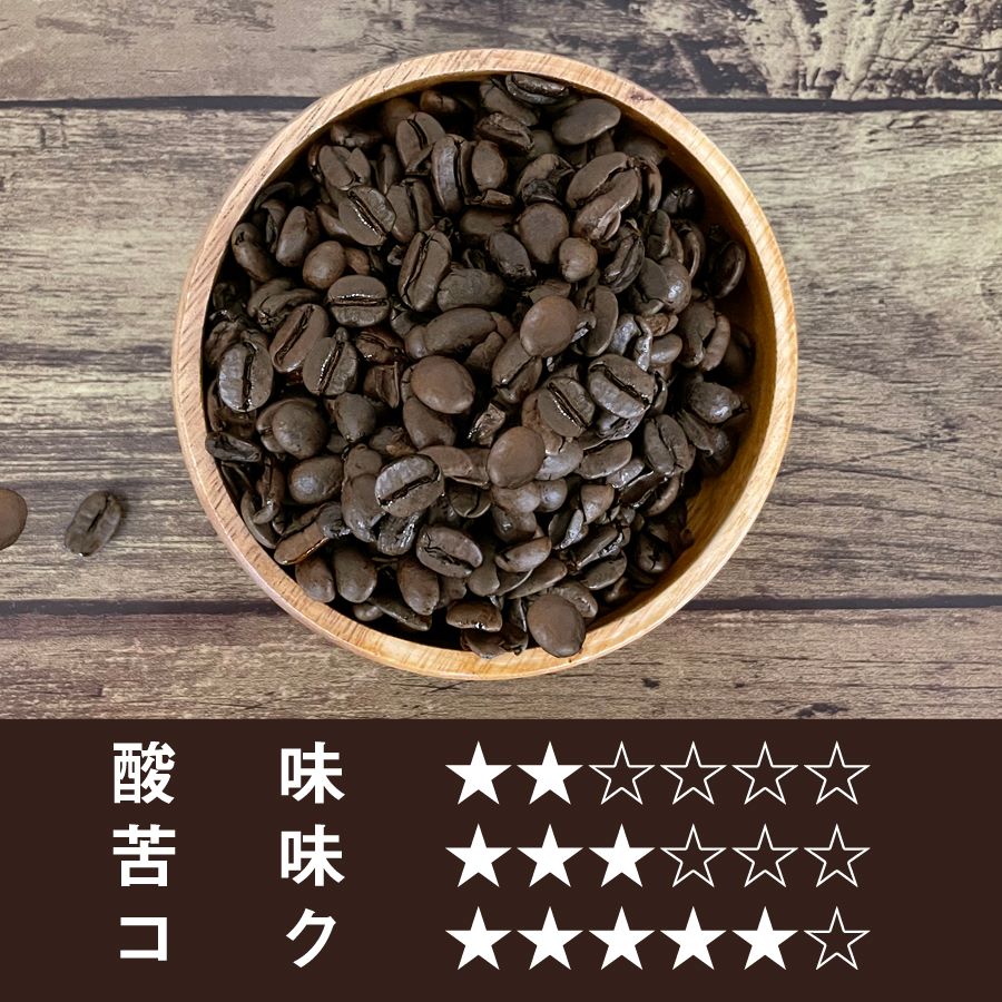 コーヒー本来の味の仕上がり。