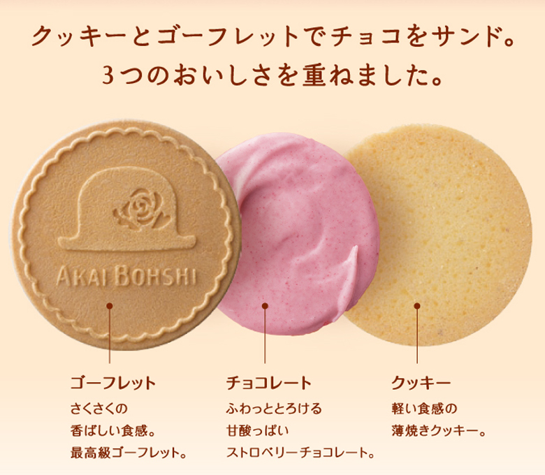 赤い帽子クッキア　ストロベリーチョコ