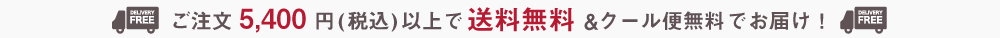 5,400円以上(税込)のご注文は送料無料