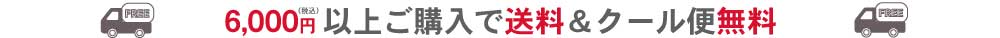 6000円以上(税込)のご注文は送料無料