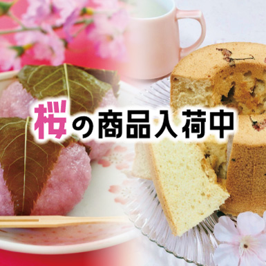 桜の商品入荷中