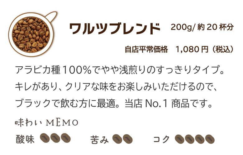 ワルツブレンド　コーヒー豆